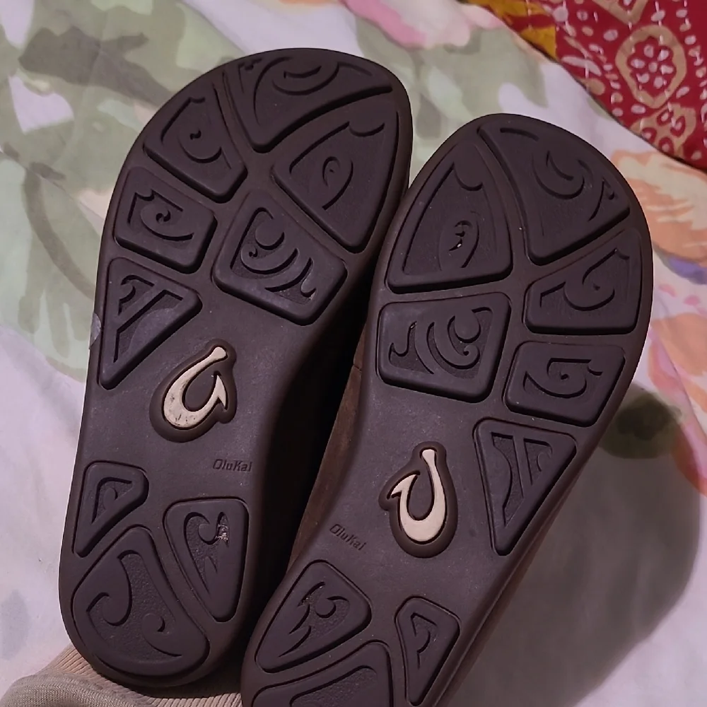 OluKai BOYSs Dark Brown Leather Loafers